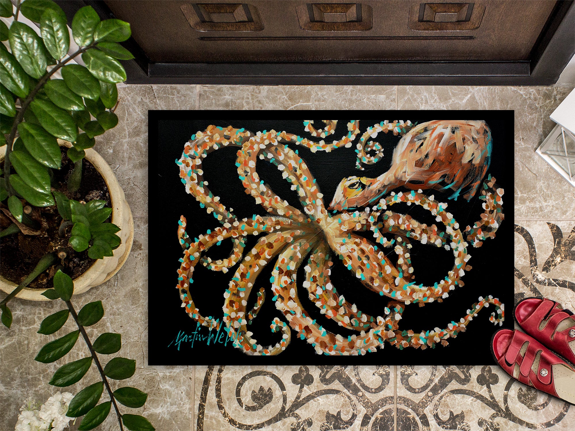 Eye On You Octopus Indoor or Outdoor Mat 18x27 MW1275MAT