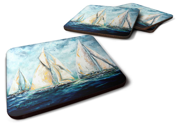 Sailboats Last Mile Foam Coaster Set of 4 MW1355FC - the-store.com