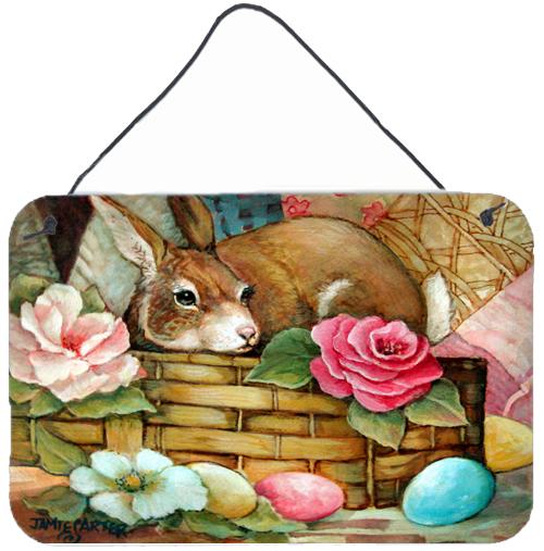 A Touch of Color Rabbit Easter Wall or Door Hanging Prints by Caroline's Treasures