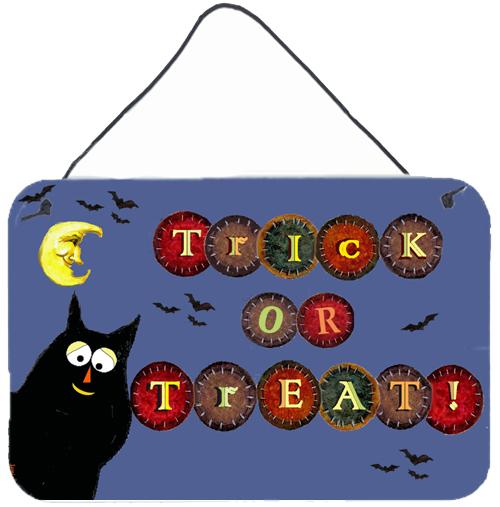Trick or Treat Kitty Halloween Wall or Door Hanging Prints by Caroline's Treasures