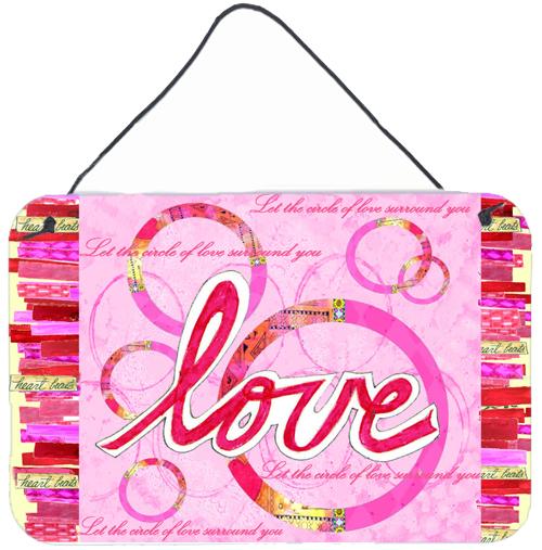 Love is a Circle Valentine's Day Wall or Door Hanging Prints by Caroline's Treasures
