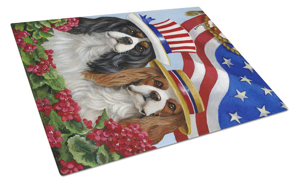 Cavalier Spaniel USA Glass Cutting Board Large PPP3069LCB by Caroline's Treasures