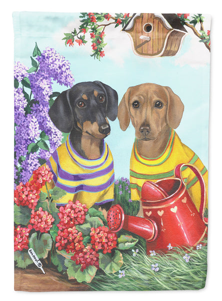 Dachshund Blooms Flag Garden Size PPP3080GF  the-store.com.