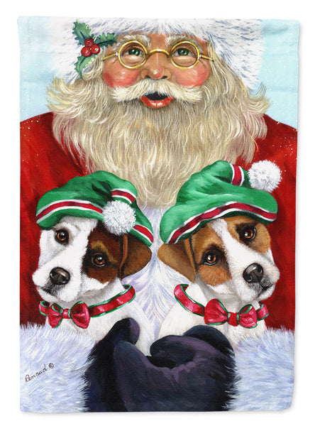 Jack Russell Christmas Santa Flag Garden Size PPP3108GF  the-store.com.