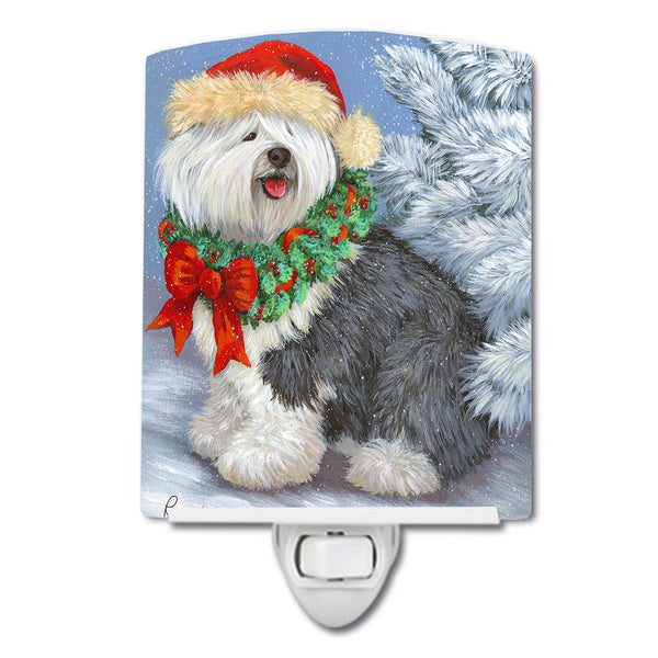 Old English Sheepdog Christmas Ceramic Night Light PPP3117CNL - the-store.com