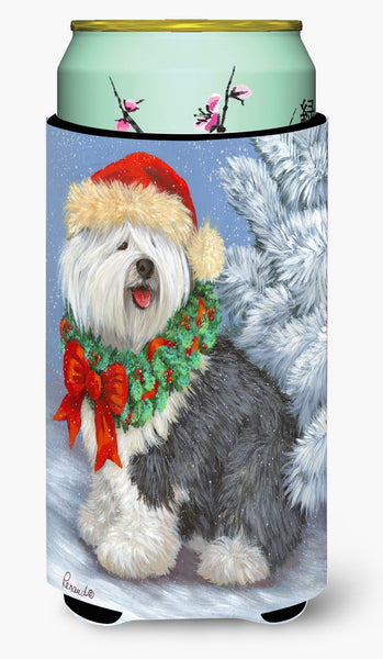 Old English Sheepdog Christmas Tall Boy Hugger PPP3117TBC by Caroline's Treasures