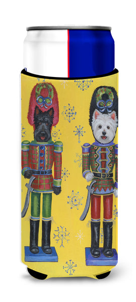 Scottie and Westie Christmas Nutcrackers Ultra Hugger for slim cans PPP3169MUK  the-store.com.