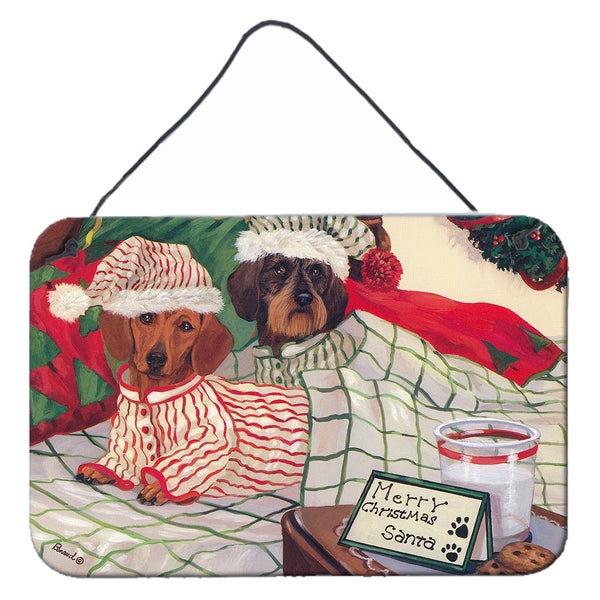 Buy this Dachshund Christmas Waiting for Santa Wall or Door Hanging Prints PPP3260DS812