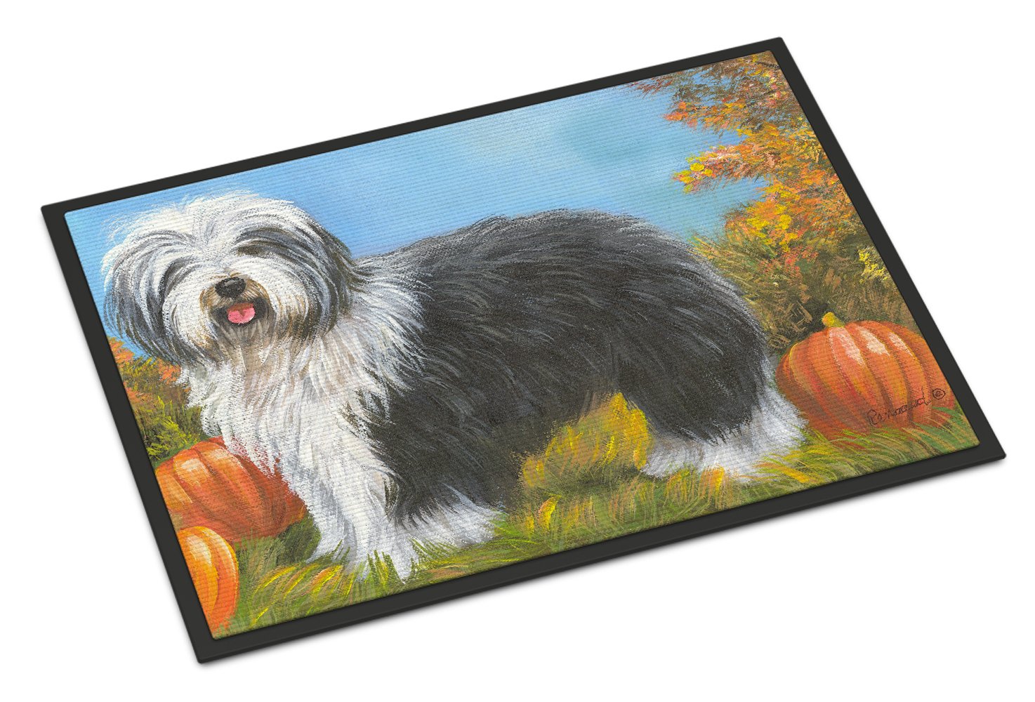 Old English Sheepdog Ocotoberfest Indoor or Outdoor Mat 24x36 PPP3265JMAT