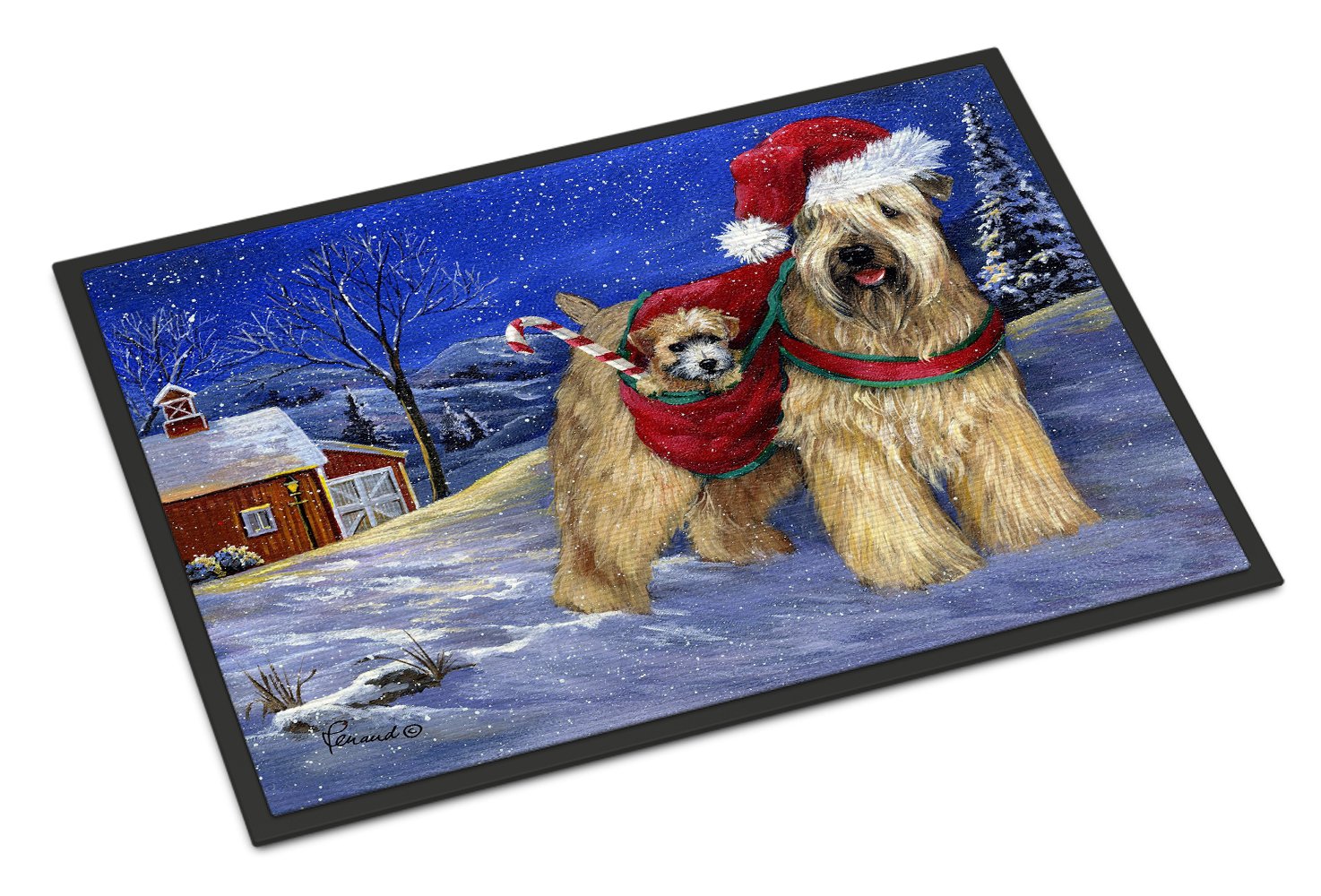 Wheaten Terrier Christmas Indoor or Outdoor Mat 24x36 PPP3275JMAT