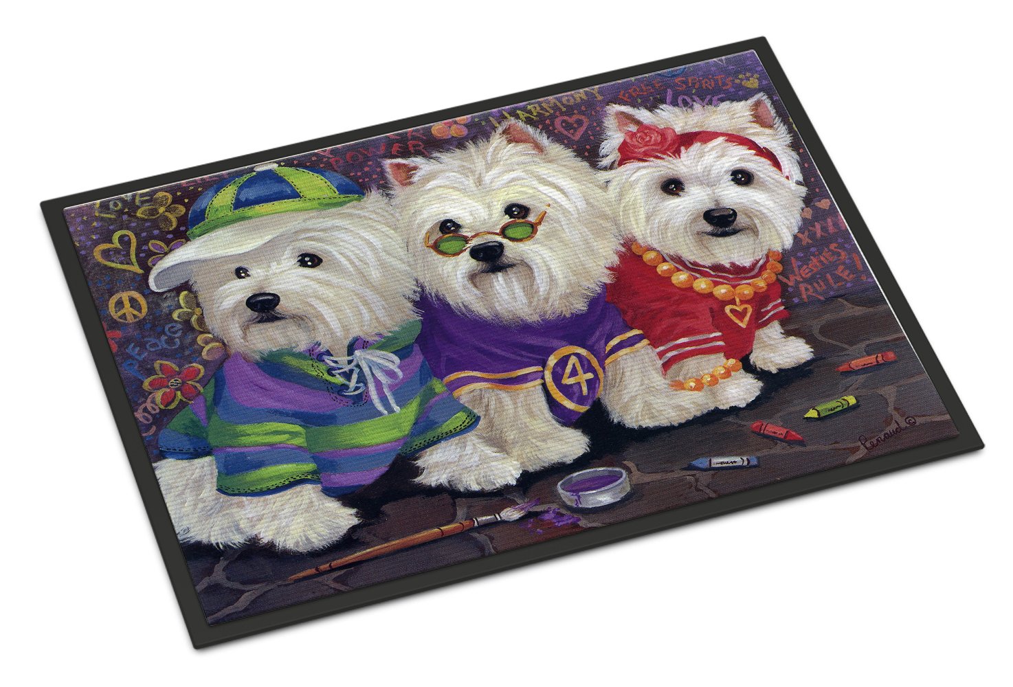 Westie Free Spirits Indoor or Outdoor Mat 24x36 PPP3280JMAT