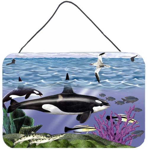 Whale Orcas Wall or Door Hanging Prints by Caroline's Treasures