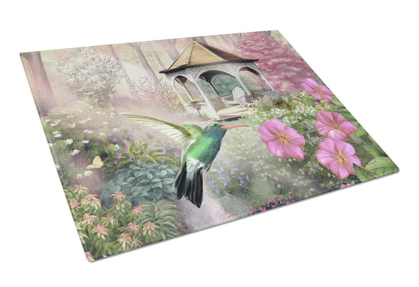 Garden Gazebo Hummingbird Glass Cutting Board Large PTW2052LCB by Caroline's Treasures