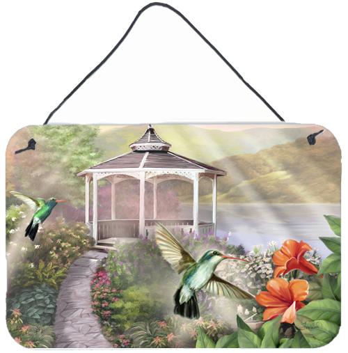 Garden Gazebo Hummingbird Duo Wall or Door Hanging Prints PTW2053DS812 by Caroline's Treasures