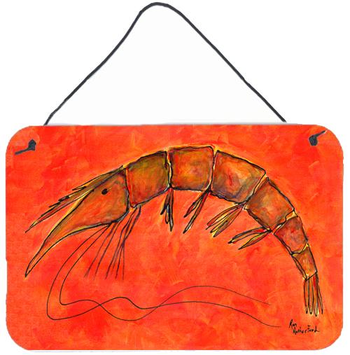 Shrimp Indoor Aluminium Metal Wall or Door Hanging Prints by Caroline's Treasures