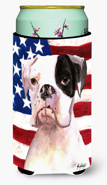 Cooper USA American Flag Boxer Tall Boy Beverage Insulator Beverage Insulator Hugger RDR3001TBC by Caroline's Treasures