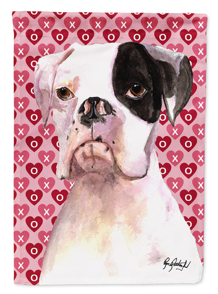 Cooper Love and Hearts Boxer Flag Garden Size RDR3006GF.