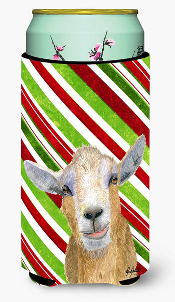 Candy Cane Goat Christmas Tall Boy Beverage Insulator Beverage Insulator Hugger RDR3022TBC by Caroline's Treasures