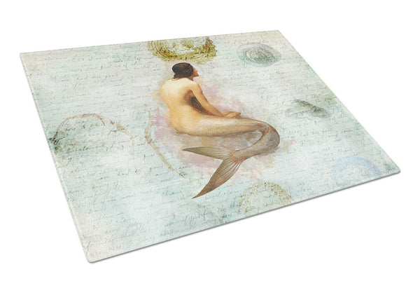 Mermaids and Mermen  Glass Cutting Board Large by Caroline's Treasures