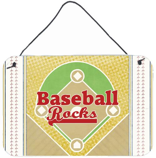 Baseball Rules Aluminium Metal Wall or Door Hanging Prints by Caroline's Treasures