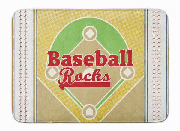 Baseball Rules Machine Washable Memory Foam Mat SB3077RUG - the-store.com