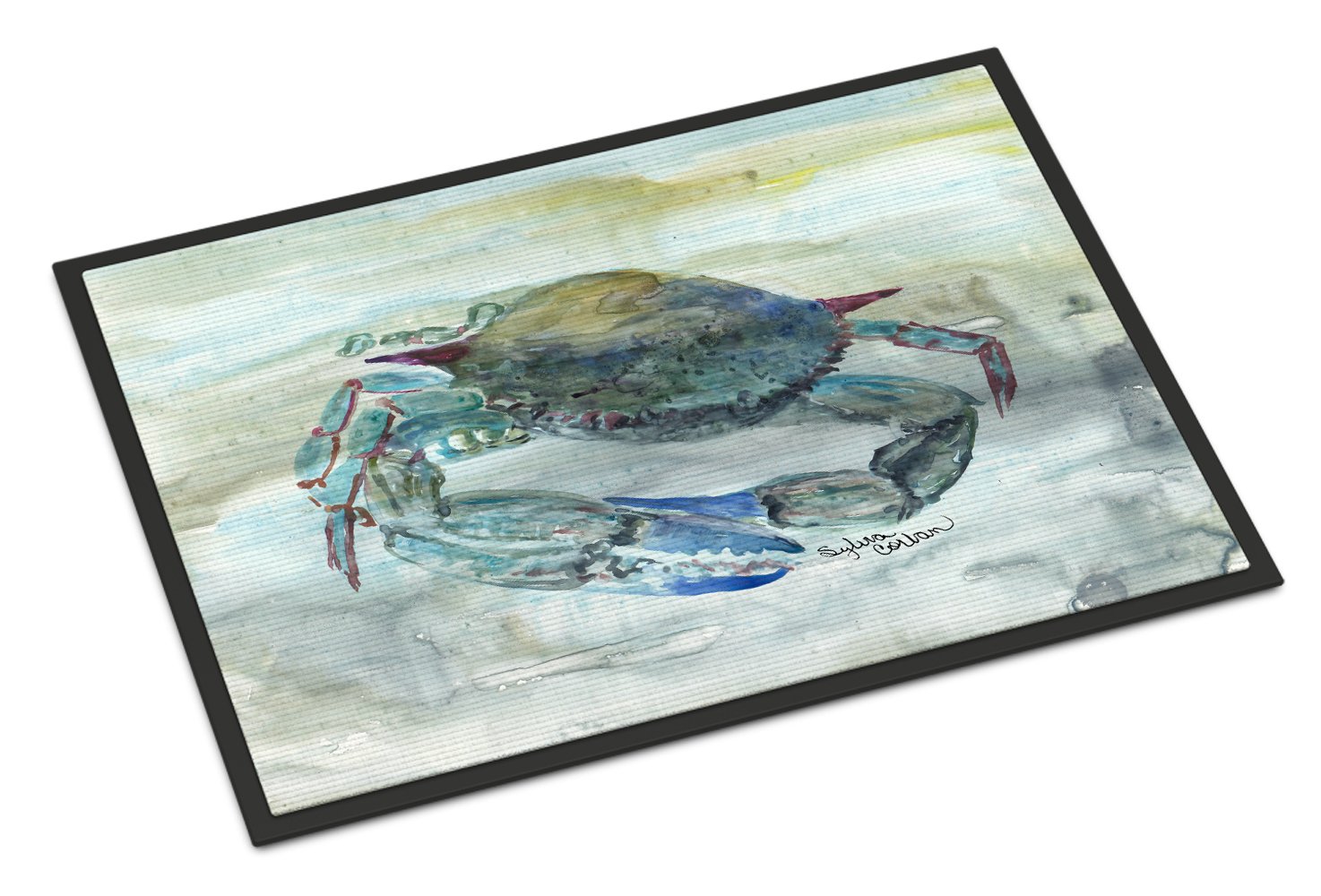 Blue Crab Watercolor Indoor or Outdoor Mat 24x36 SC2003JMAT