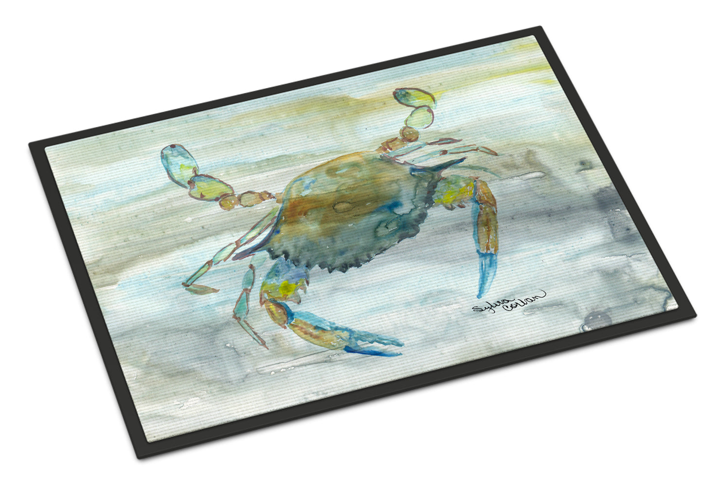 Blue Crab #2 Watercolor Indoor or Outdoor Mat 18x27 SC2004MAT