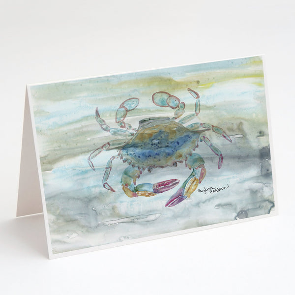 Buy this Female Blue Crab Watercolor Greeting Cards and Envelopes Pack of 8