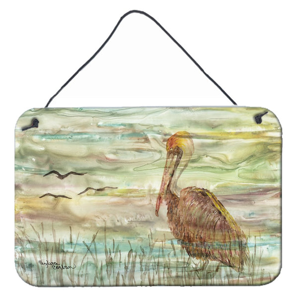 Brown Pelican Sunset Wall or Door Hanging Prints SC2011DS812 by Caroline's Treasures