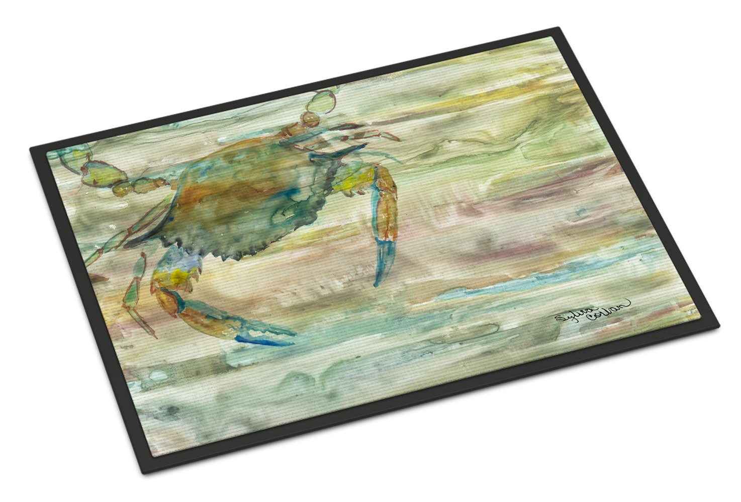 Blue Crab Sunset Indoor or Outdoor Mat 24x36 SC2013JMAT