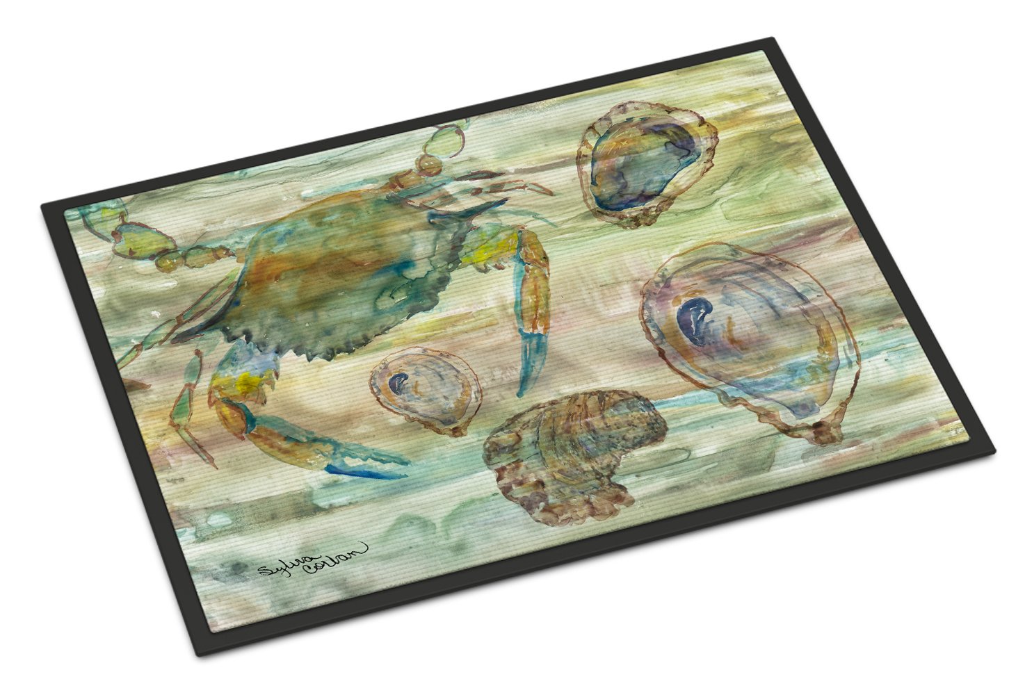 Crab, Shrimp and Oyster Sunset Indoor or Outdoor Mat 24x36 SC2017JMAT