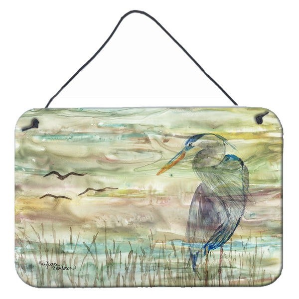 Blue Heron Sunset Wall or Door Hanging Prints SC2019DS812 by Caroline's Treasures