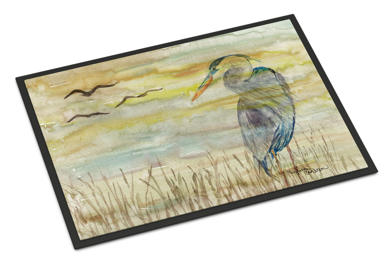 Blue Heron Yellow Sky Indoor or Outdoor Mat 18x27 SC2020MAT