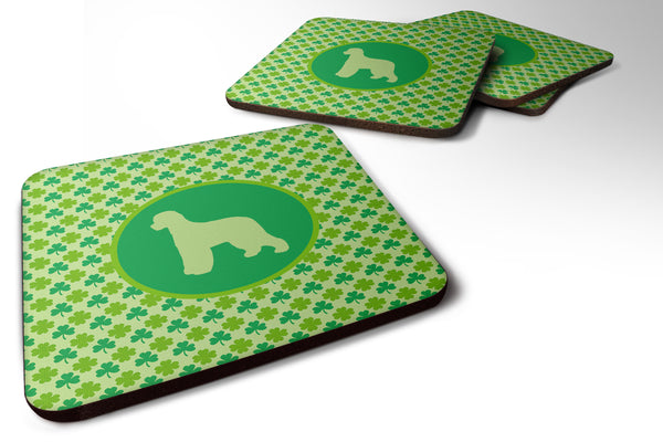 Set of 4 Irish Water Spaniel Lucky Shamrock Foam Coasters - the-store.com