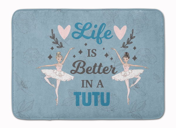 Life is Better in a Tutu Dance Machine Washable Memory Foam Mat - the-store.com