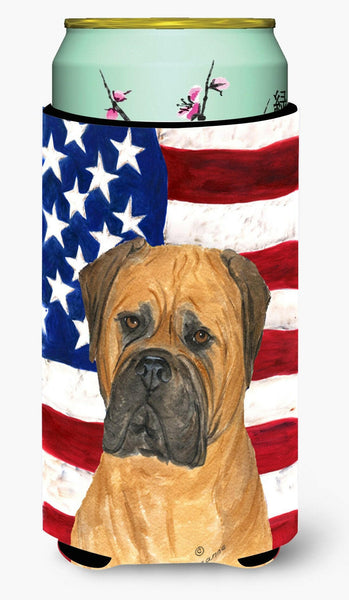 USA American Flag with Bullmastiff  Tall Boy Beverage Insulator Beverage Insulator Hugger by Caroline's Treasures