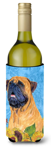 Bullmastiff in Summer Flowers Wine Bottle Beverage Insulator Beverage Insulator Hugger SS4153LITERK by Caroline's Treasures