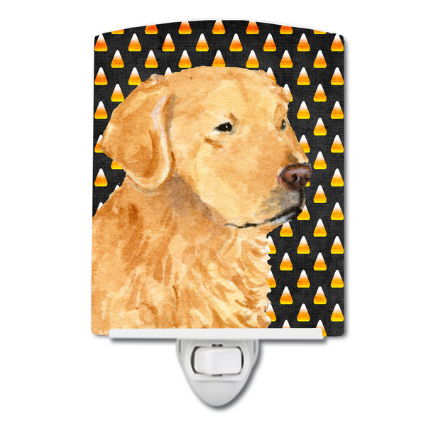 Golden Retriever Candy Corn Halloween Portrait Ceramic ...