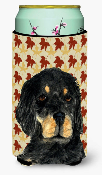 Gordon Setter Fall Leaves Portrait  Tall Boy Beverage Insulator Beverage Insulator Hugger by Caroline's Treasures