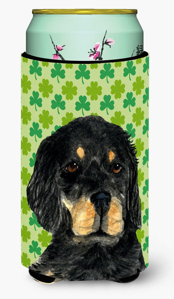 Gordon Setter St. Patrick's Day Shamrock Portrait  Tall Boy Beverage Insulator Beverage Insulator Hugger by Caroline's Treasures