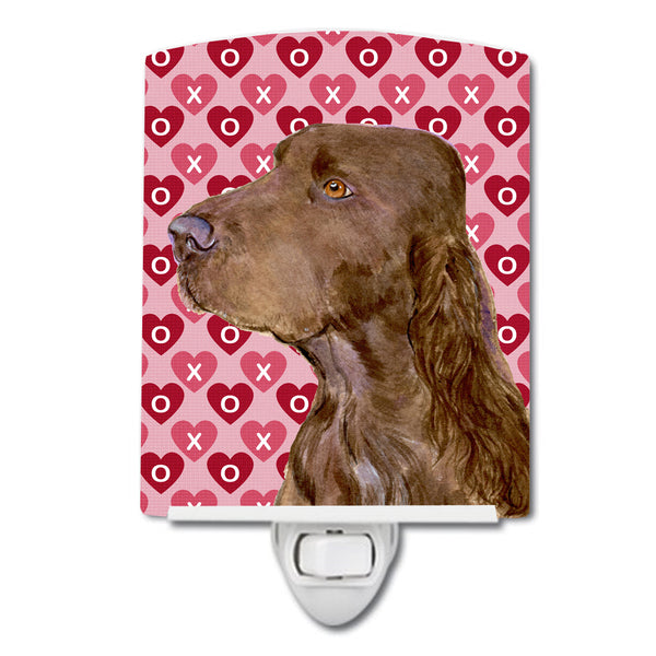 Field Spaniel Hearts Love and Valentine's Day Portrait Ceramic Night Light SS4525CNL - the-store.com