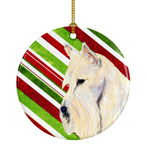 Scottish Terrier Candy Cane Holiday Christmas Ceramic Ornament SS4599 by Caroline's Treasures