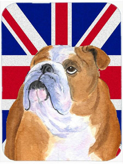 English Bulldog with English Union Jack British Flag Glass Cutting ...