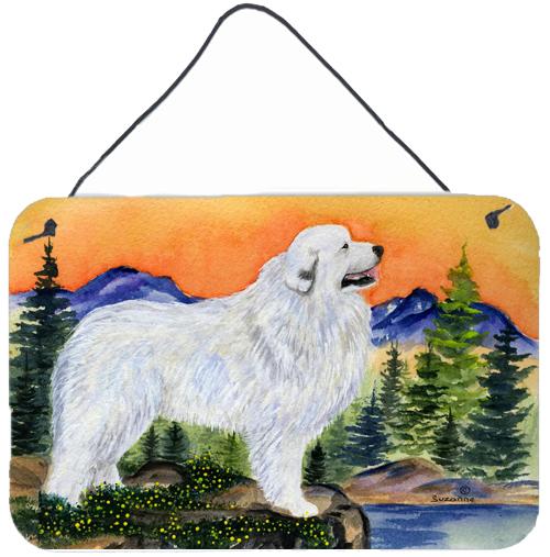 Great Pyrenees Indoor Aluminium Metal Wall or Door Hanging Prints by Caroline's Treasures