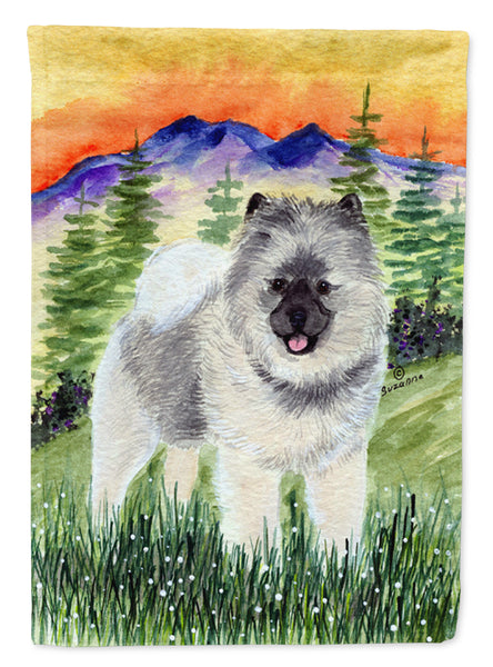 Keeshond Flag Garden Size.