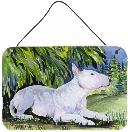 Bull Terrier Indoor Aluminium Metal Wall or Door Hanging Prints by Caroline's Treasures