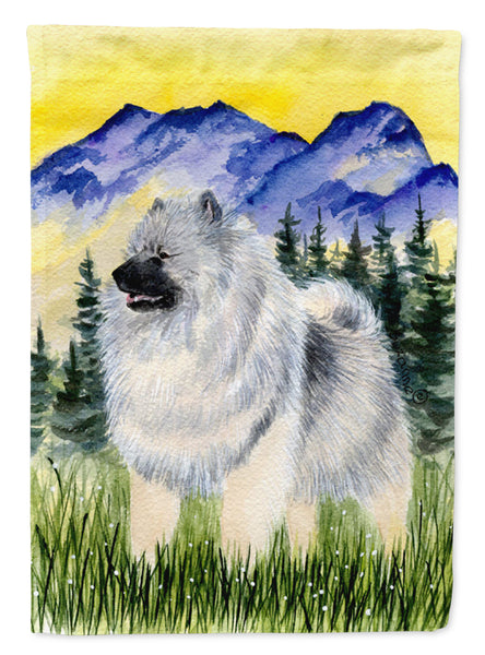 Keeshond Flag Garden Size.