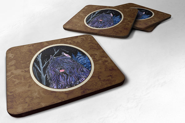 Starry Night Bouvier des Flandres Foam Coasters Set of 4 - the-store.com