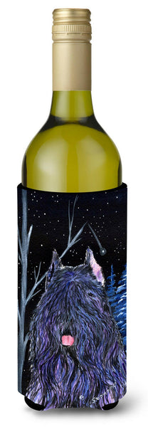 Starry Night Bouvier des Flandres Wine Bottle Beverage Insulator Beverage Insulator Hugger by Caroline's Treasures