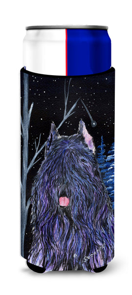 Starry Night Bouvier des Flandres Ultra Beverage Insulators for slim cans SS8394MUK.